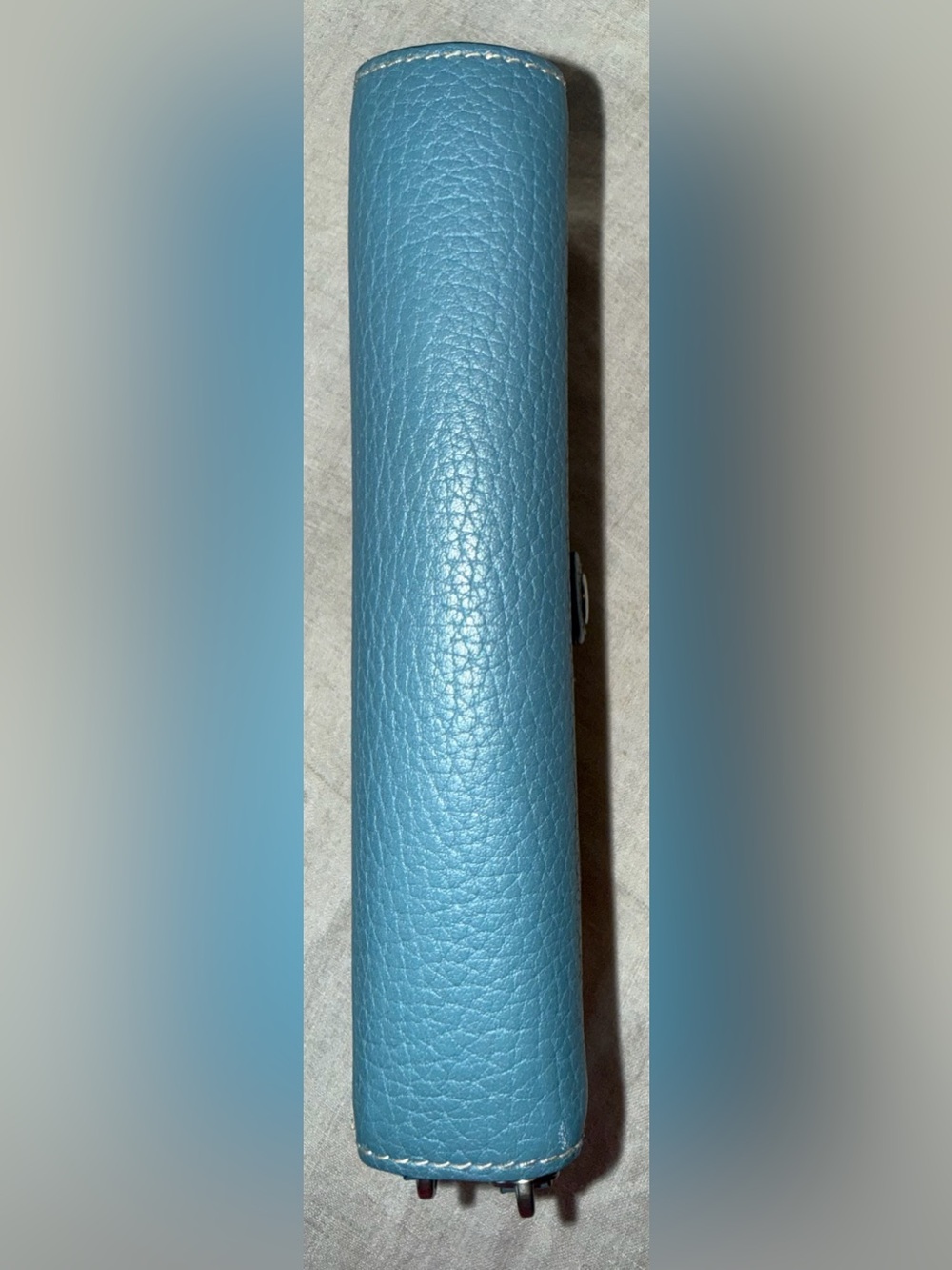 Dooney & Bourke Greyish Blue Zip-Around Leather Wallet - Picture 6 of 16